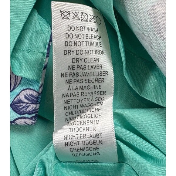 Adrianna Papell Cap Sleeve Floral Sheath Dress Size 6 Blue Floral Easter Spring - Picture 7 of 13